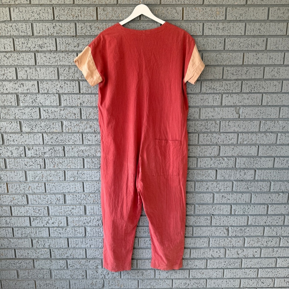 Happy French Gang Natural Texture Jumpsuit S/M LagenLook Boho Romper - Picture 7 of 13